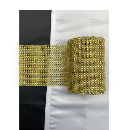💎 Diamond Mesh Ribbon Trim - Yellow