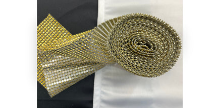 💎 Diamond Mesh Ribbon Trim - Yellow