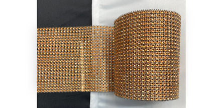 💎 Diamond Mesh Ribbon Trim - Orange