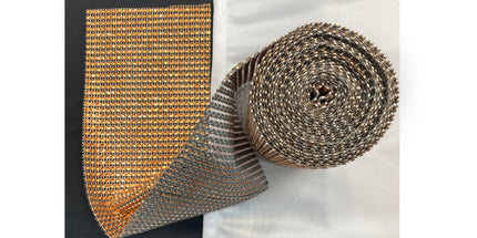💎 Diamond Mesh Ribbon Trim - Orange