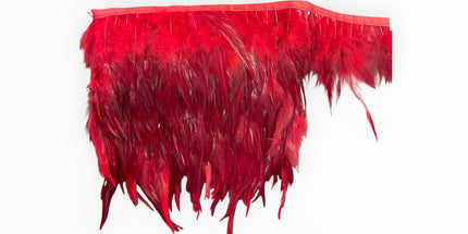 Ostrich Feather Trim - Red / Wine