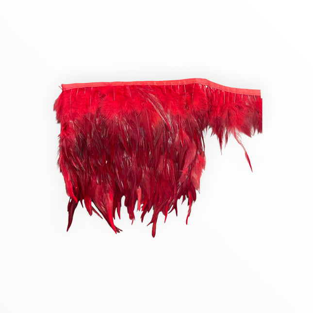Ostrich Feather Trim - Red / Wine