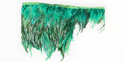 Ostrich Feather Trim - Dark Green