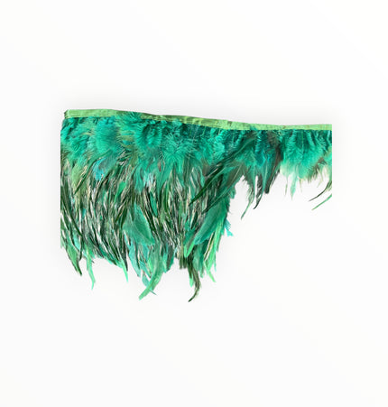 Ostrich Feather Trim - Dark Green