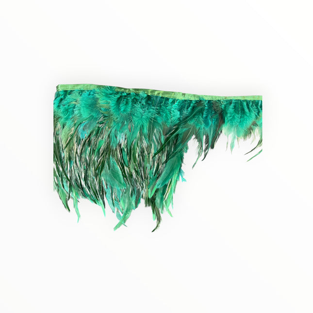 Ostrich Feather Trim - Dark Green
