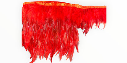 Ostrich Feather Trim - Red