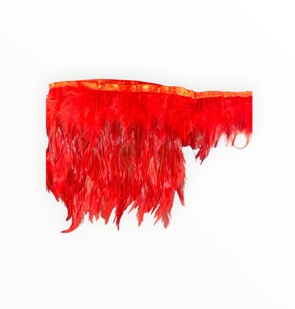 Ostrich Feather Trim - Red