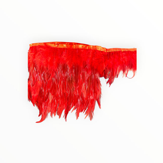 Ostrich Feather Trim - Red