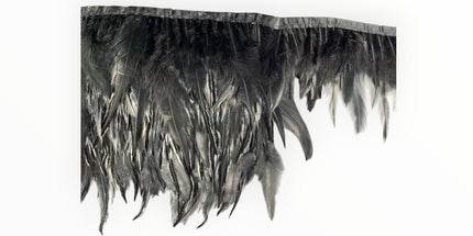 Ostrich Feather Trim - Black