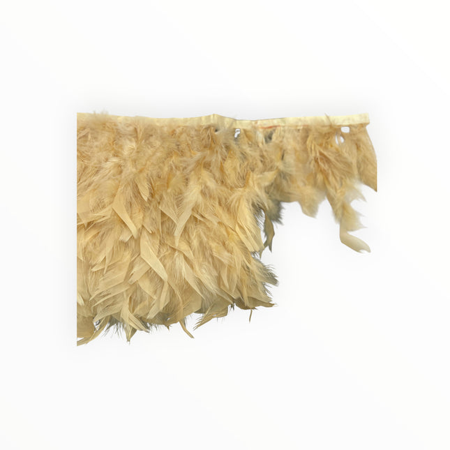 🪶 Dry Feather Trim – Deluxe - Beige