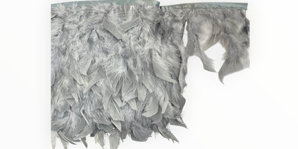 🪶 Dry Feather Trim – Deluxe - Gray
