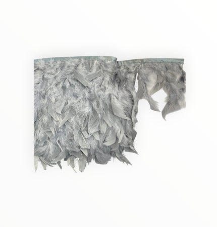 🪶 Dry Feather Trim – Deluxe - Gray