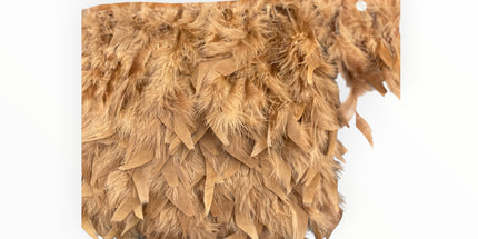 🪶 Dry Feather Trim – Deluxe - Brown