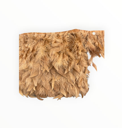 🪶 Dry Feather Trim – Deluxe - Brown