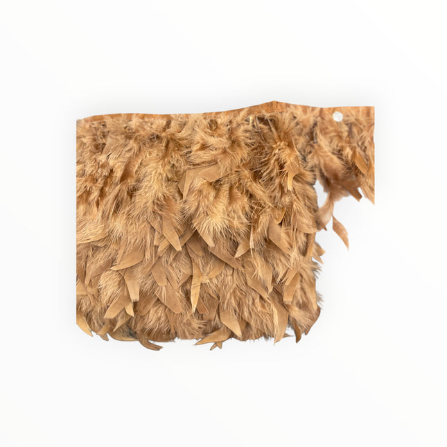 🪶 Dry Feather Trim – Deluxe - Brown