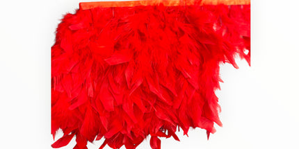 🪶 Dry Feather Trim – Deluxe - Red