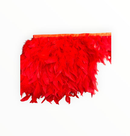 🪶 Dry Feather Trim – Deluxe - Red