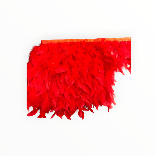 🪶 Dry Feather Trim – Deluxe - Red