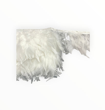 🪶 Dry Feather Trim – Deluxe - White