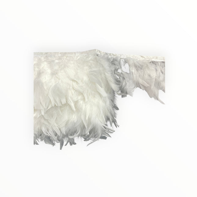 🪶 Dry Feather Trim – Deluxe - White