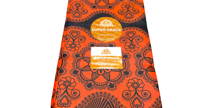 African Print Fabric - 6 Yards - Polycotton