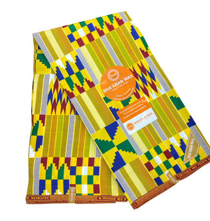African Print Fabric - 6 Yards - Polycotton