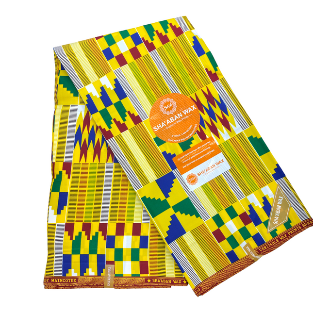 African Print Fabric - 6 Yards - Polycotton