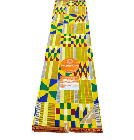 African Print Fabric - 6 Yards - Polycotton