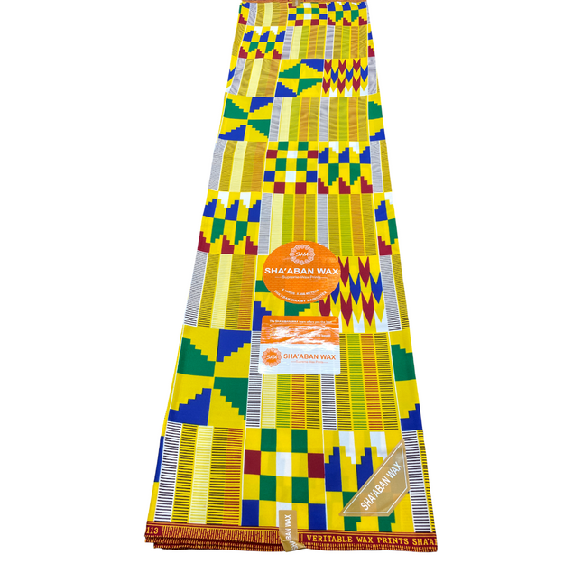 African Print Fabric - 6 Yards - Polycotton