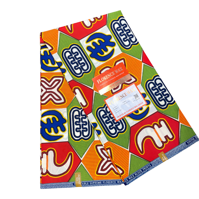 African Print Fabric - 6 Yards - Polycotton