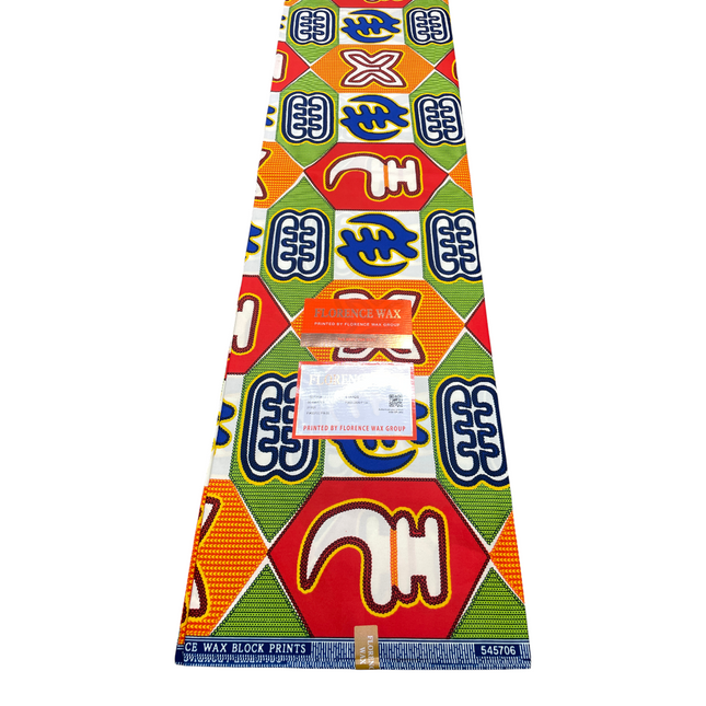 African Print Fabric - 6 Yards - Polycotton