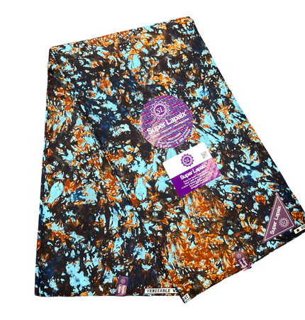 African Print Fabric - 6 Yards - Polycotton