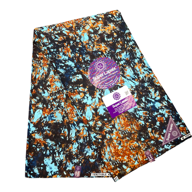 African Print Fabric - 6 Yards - Polycotton