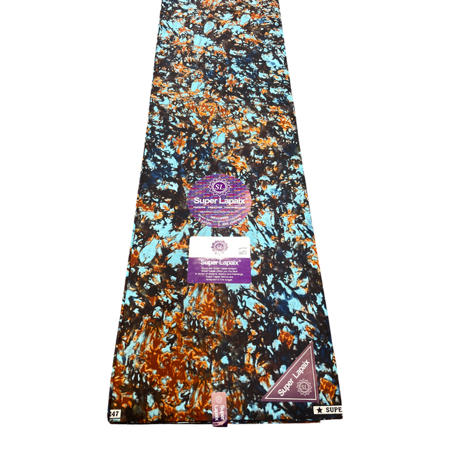 African Print Fabric - 6 Yards - Polycotton