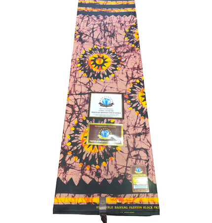 African Print Fabric - 6 Yards - Polycotton