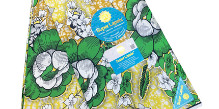 African Shiny Print Fabric - 6 Yards - Polycotton