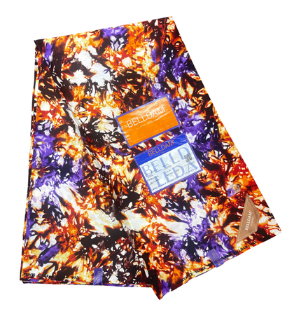 African Print Fabric - 6 Yards - Polycotton