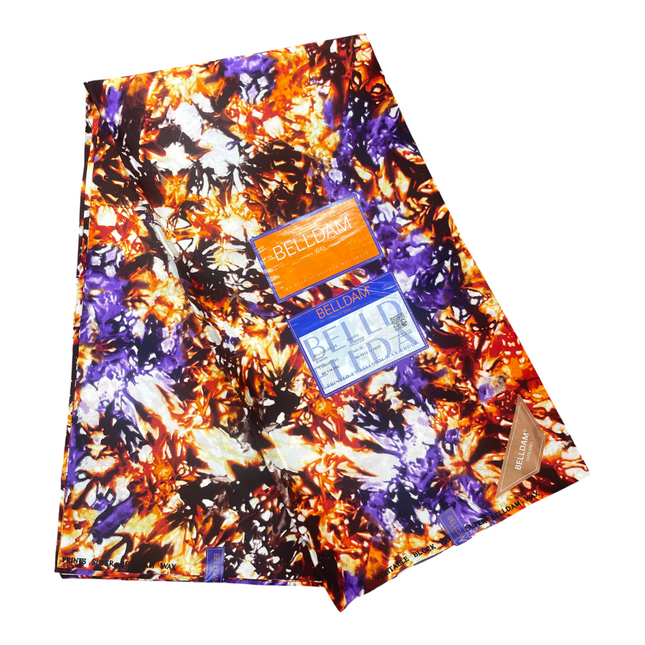 African Print Fabric - 6 Yards - Polycotton