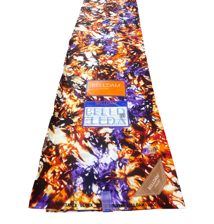 African Print Fabric - 6 Yards - Polycotton