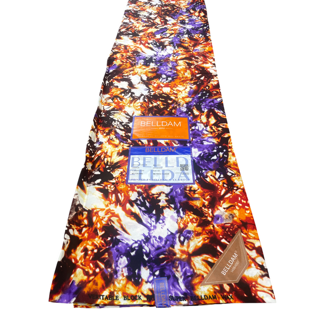 African Print Fabric - 6 Yards - Polycotton