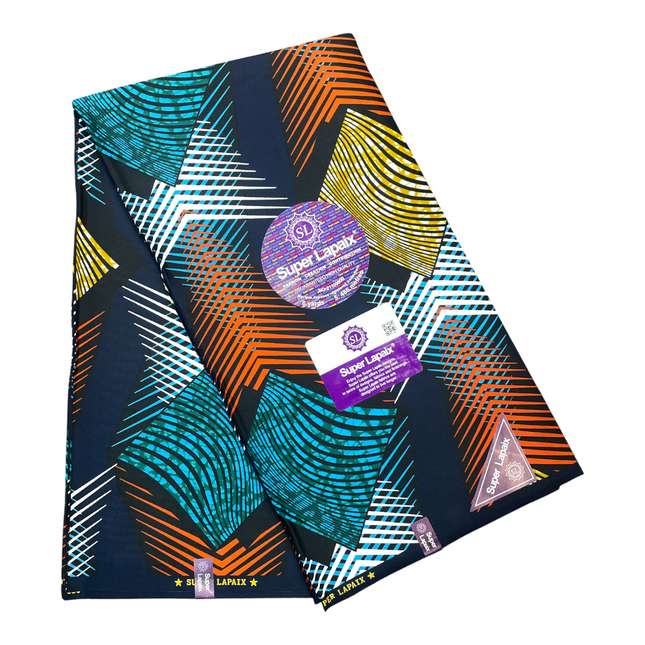 African Print Fabric - 6 Yards - Polycotton