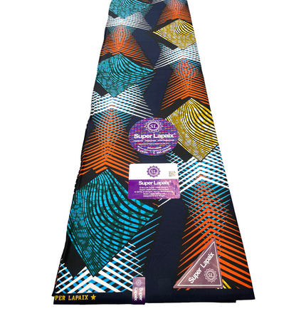 African Print Fabric - 6 Yards - Polycotton