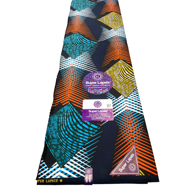 African Print Fabric - 6 Yards - Polycotton