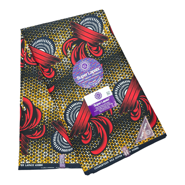 African Print Fabric - 6 Yards - Polycotton