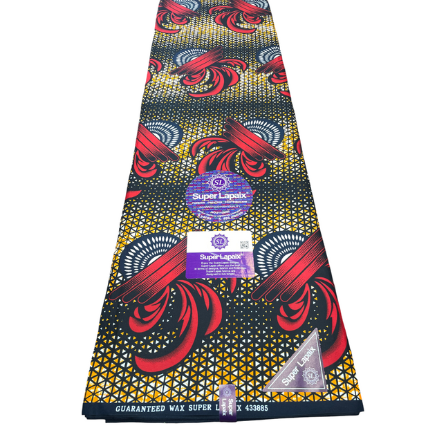 African Print Fabric - 6 Yards - Polycotton