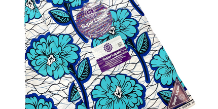 African Print Fabric - 6 Yards - Polycotton