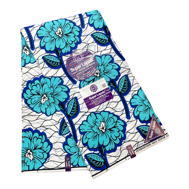 African Print Fabric - 6 Yards - Polycotton