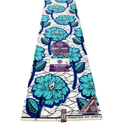 African Print Fabric - 6 Yards - Polycotton