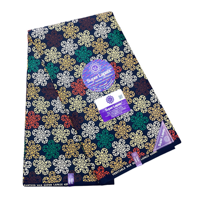 African Print Fabric - 6 Yards - Polycotton