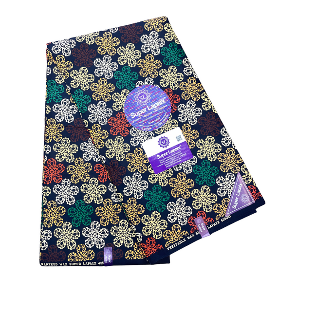 African Print Fabric - 6 Yards - Polycotton
